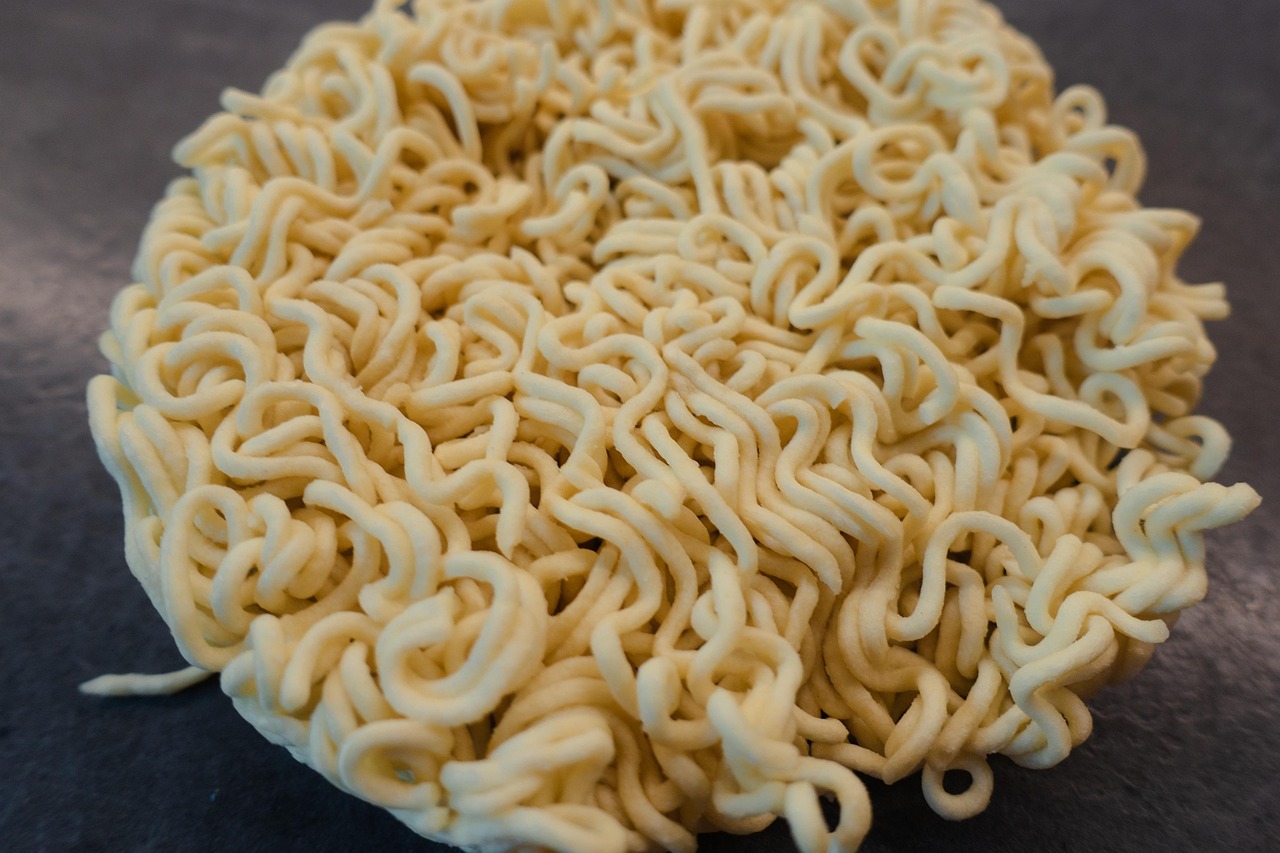 instant noodles on the table