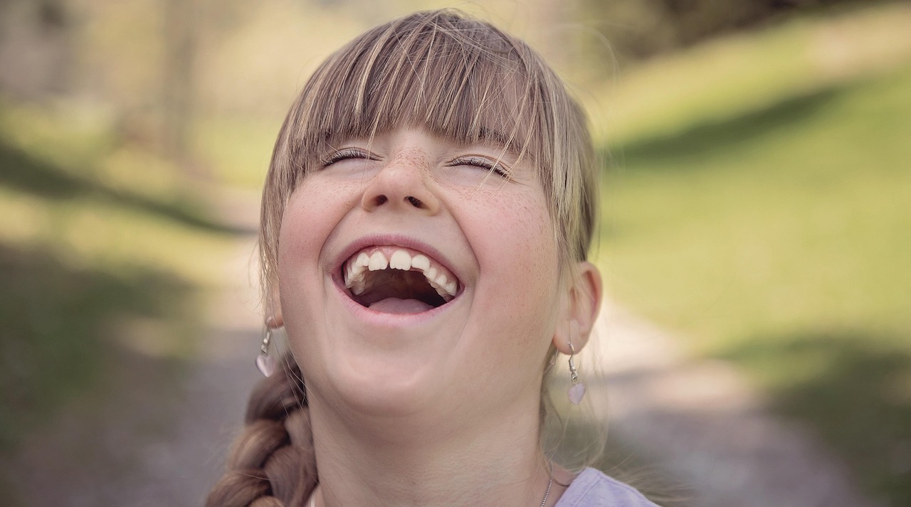Little girl laughing